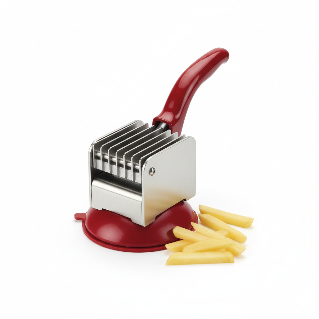 Coupe frites professionnel avec poignée rouge