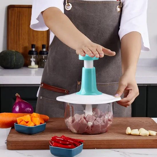 Hachoir adapté pour ail, légumes, viande et herbes fraiches