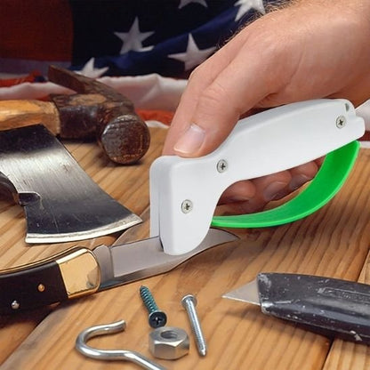 aiguiseur couteau avec sa poignee verte