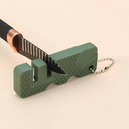 Aiguiseur couteau vert avec une attache pratique