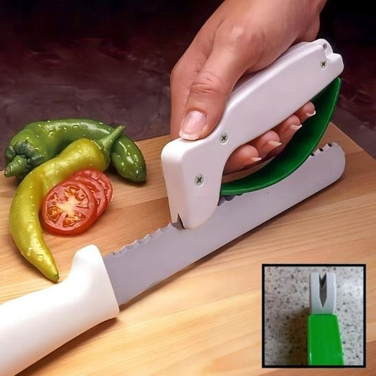  cet aiguiseur couteau avec poignee verte