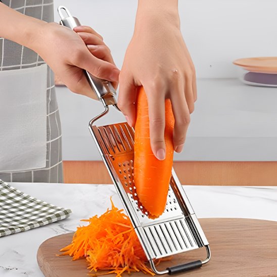 Coupe légumes avec poignée ergonomique pour une  prise en main confortable 