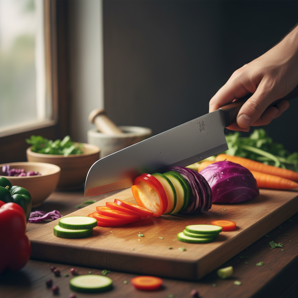 Nakiri coupant légumes