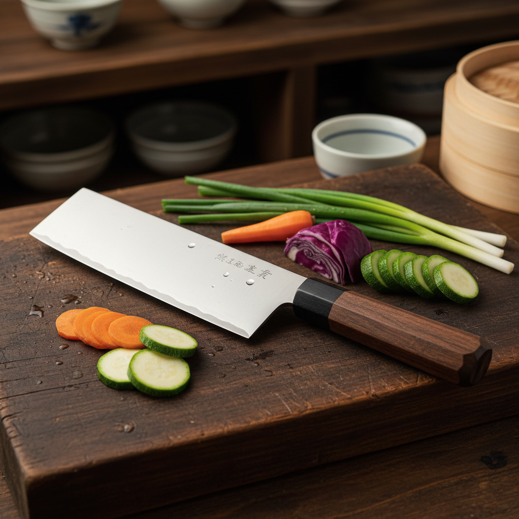 Couteau Nakiri rectangulaire