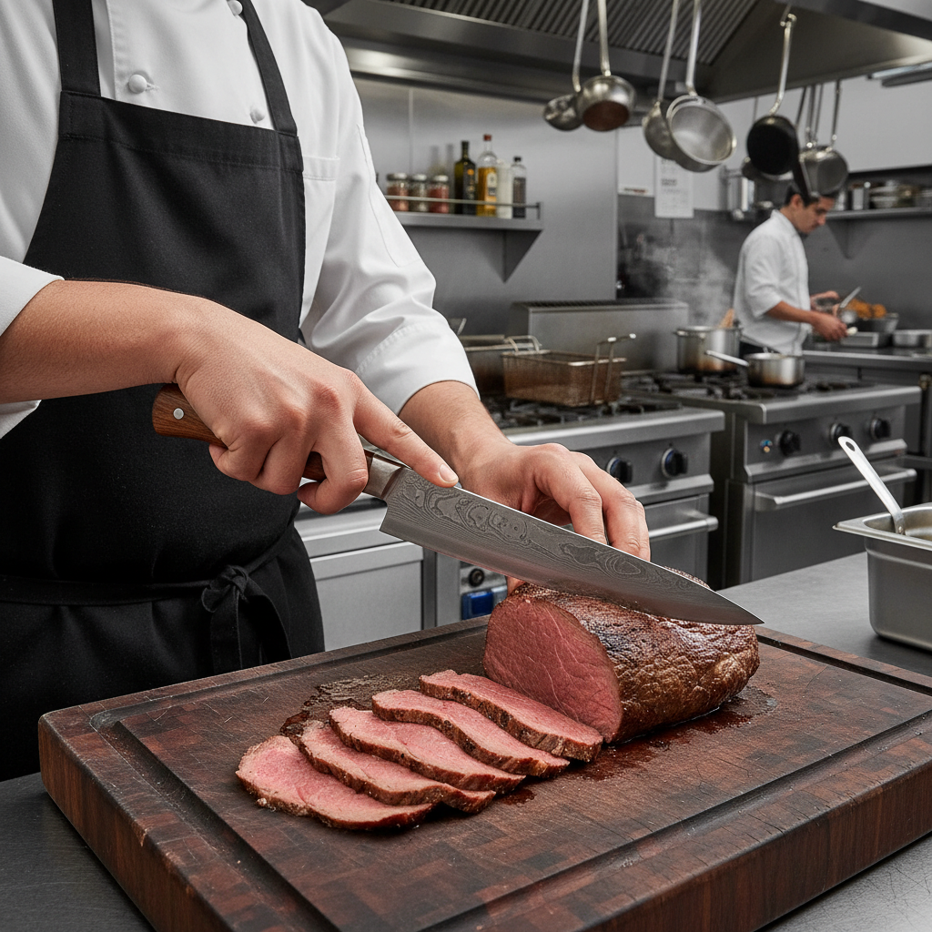 Chef utilisant Gyuto