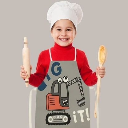 Tablier de cuisine enfant motifs véhicules | Coloré Junior