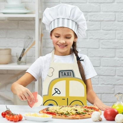 Tablier de cuisine enfant motifs véhicules | Coloré Junior